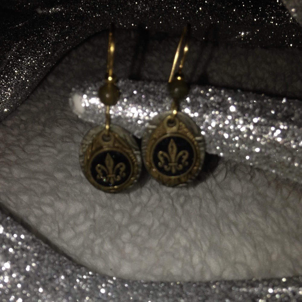 Silver Forest Flora De Lis Earrings
